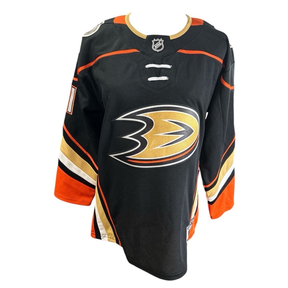 NHL Anaheim Ducks Trevor Zegras 11 Hockey Jersey Womens L/XL Black 9K5BSHCAA